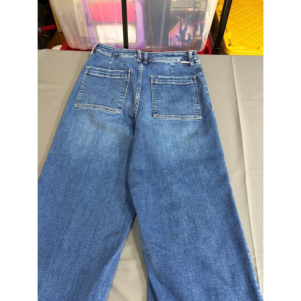 Dear John Wide Leg Cropped Jeans Medium Wash Blue‎ Denim Size 28 DPM-55-A144-SEK